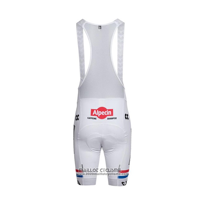 2022 Maillot Cyclisme Alpecin Fenix Rouge Blanc Bleu Manches Courtes et Cuissard